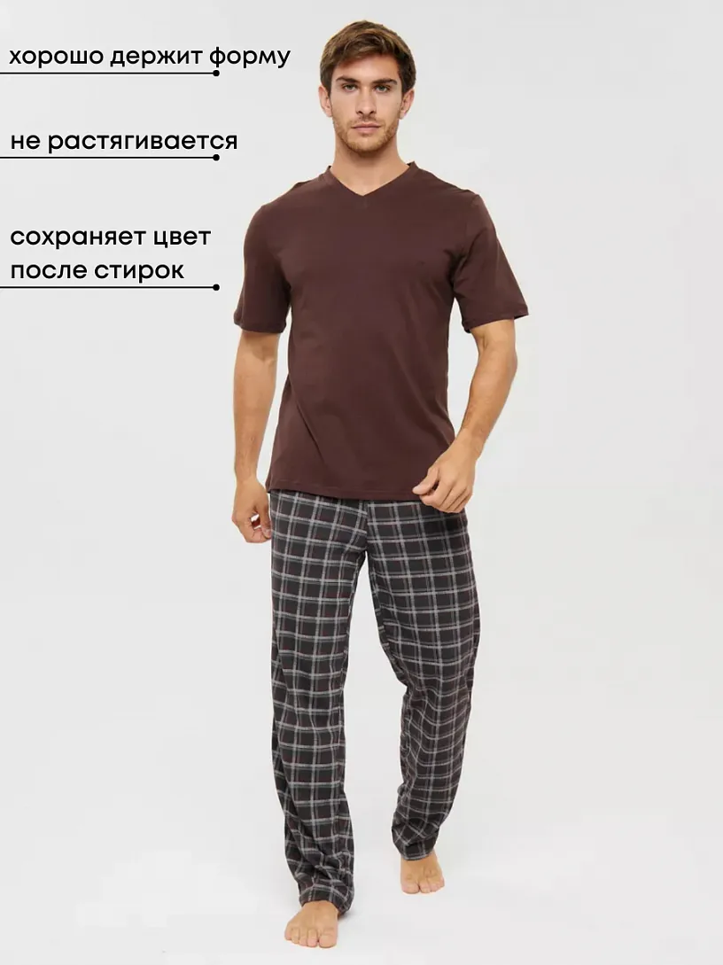 Пижама "Грант"_М331/темно-коричневый