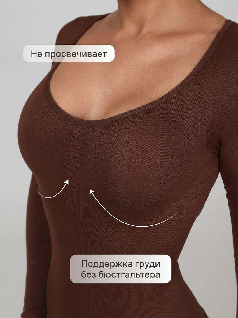 Боди "Дита"_С720/коричневый